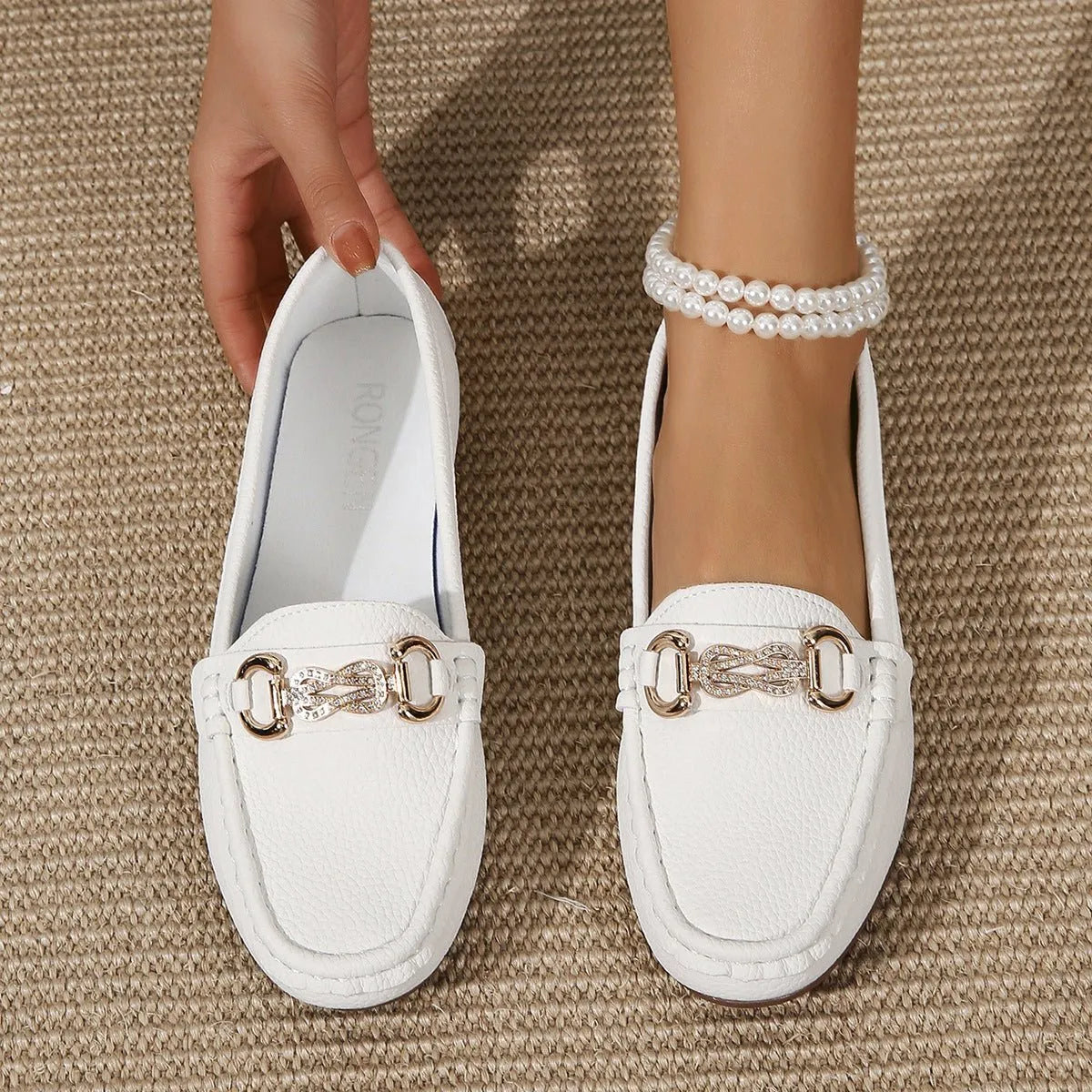 Miss | Loafers Dames Ronde Neus Lage Hak Comfort - Kunstleer - Miss Madera MIS-522C70