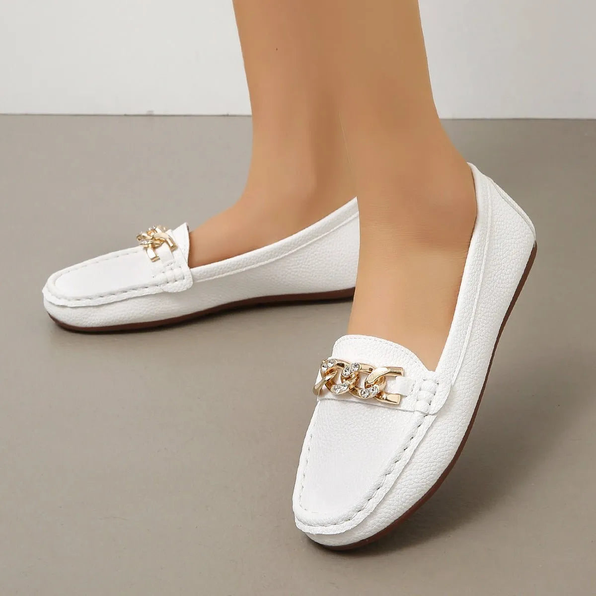 Miss | Loafers Dames Ronde Neus Lage Hak Comfort - Kunstleer - Miss Madera MIS-5651A4