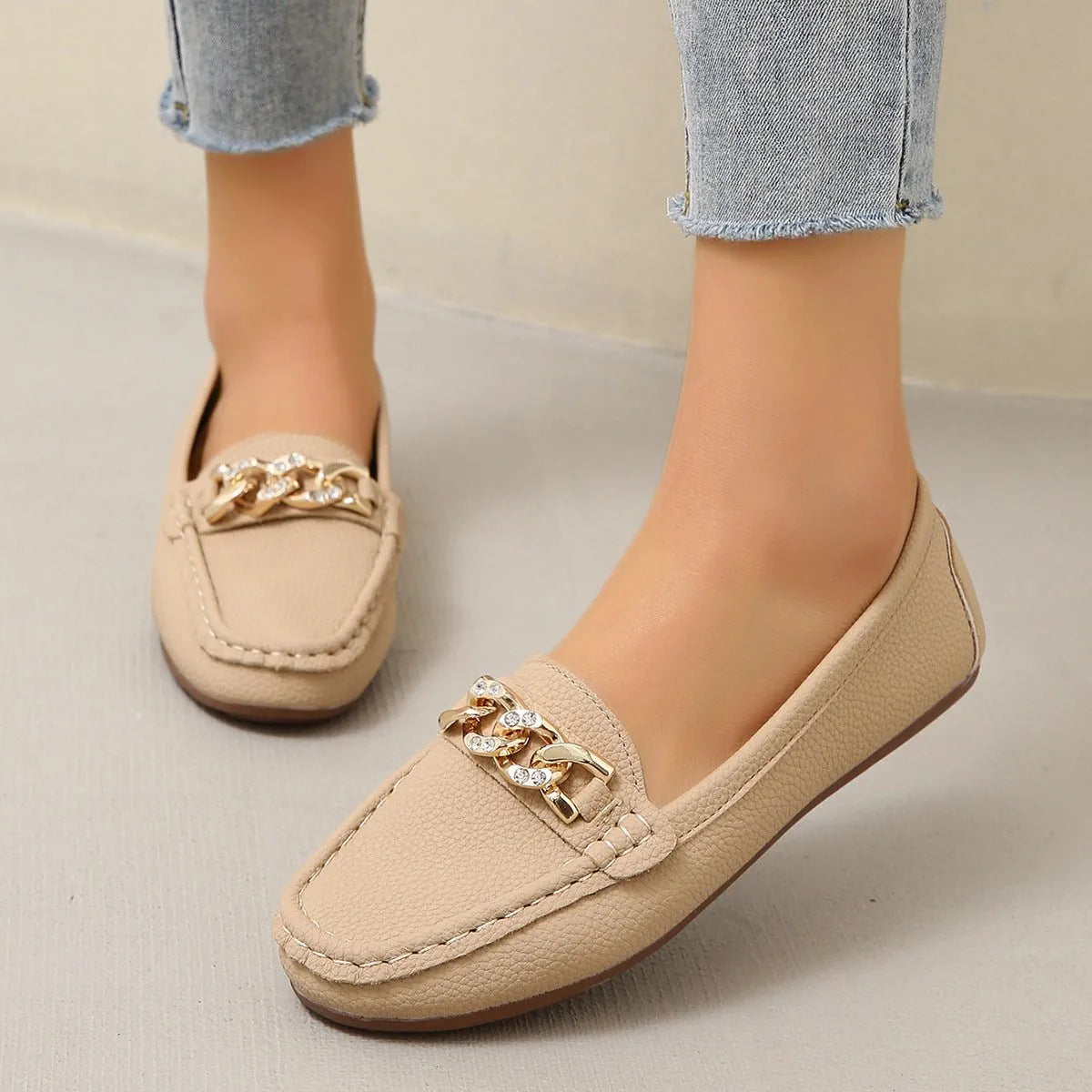 Miss | Loafers Dames Ronde Neus Lage Hak Comfort - Kunstleer - Miss Madera MIS-5651A4