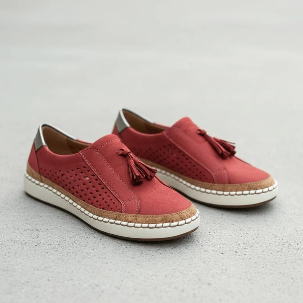 Miss | Loafers / Instappers Dames Casual - Canvas met schapenvacht voering - Miss Madera MIS-IZTJ5O