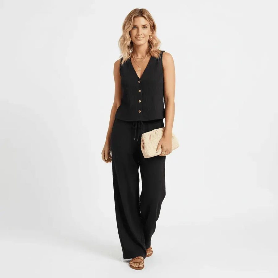 Komplet Loungewear Damski Relaxed Fit - Mieszanka bawełny