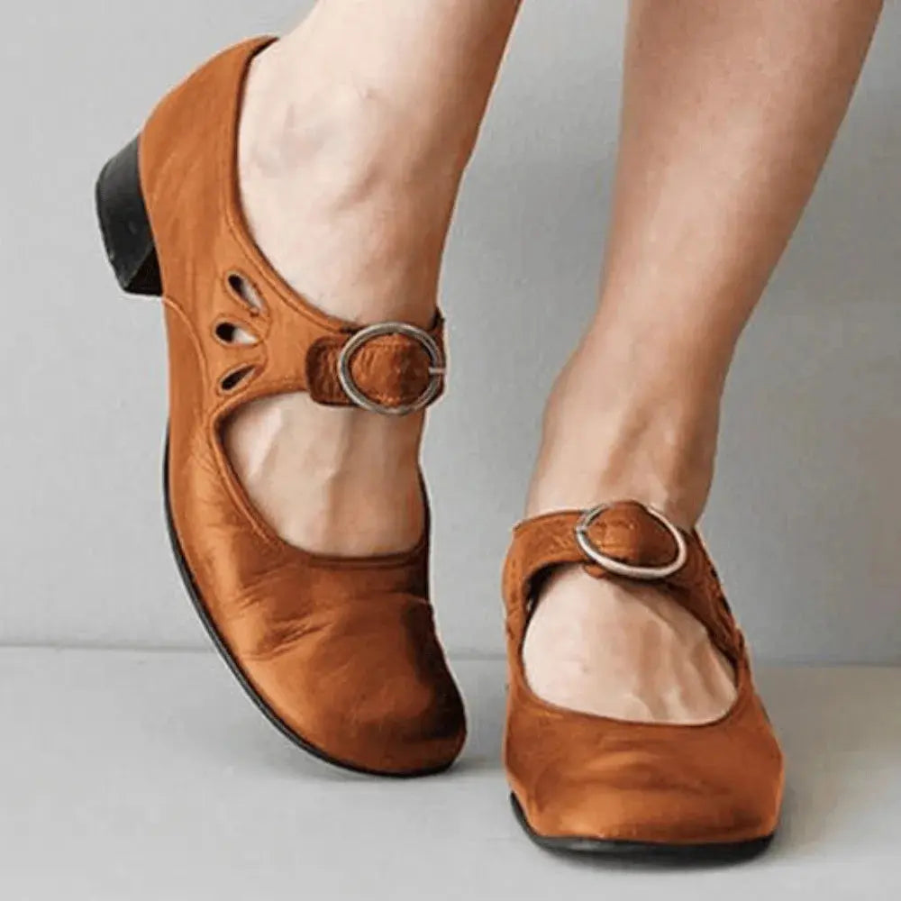 Mary Jane Schoenen Dames Enkelbandje Ronde Neus Gesp - Miss Madera MIS-5E2017