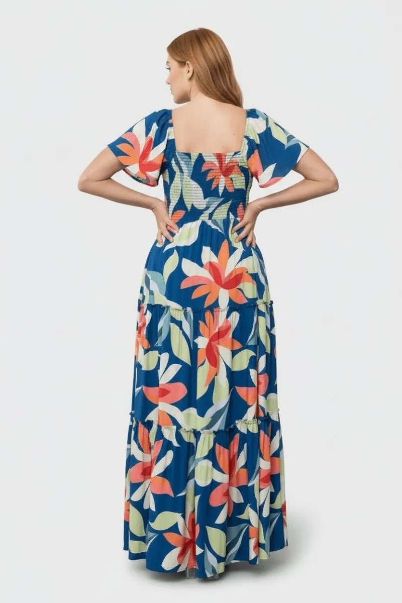 Miss | Maxi Jurk Dames Zomer Bohemian - Viscose blend - Miss Madera MIS-H1OFFB