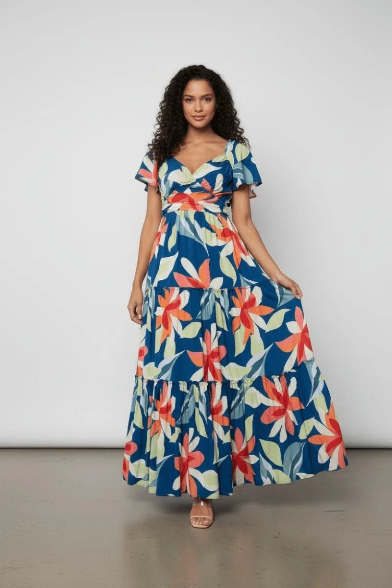 Miss | Maxi Jurk Dames Zomer Bohemian - Viscose blend - Miss Madera MIS-H1OFFB