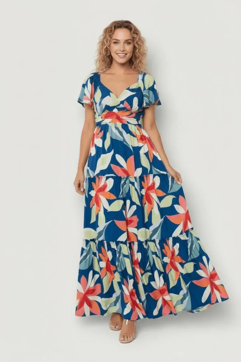 Miss | Maxi Jurk Dames Zomer Bohemian - Viscose blend - Miss Madera MIS-H1OFFB