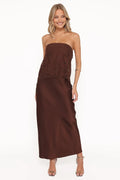 Miss | Maxi-jurk Dames Casual Maxi - Kant &amp; satijn - Miss Madera MIS-E4Z22Y