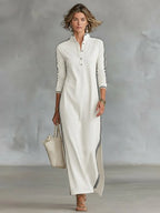 Miss | Maxi-jurk Dames Casual Maxi - Polyesterblend - Miss Madera MIS-WU3C4A