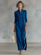 Miss | Maxi-jurk Dames Casual Maxi - Polyesterblend - Miss Madera MIS-WU3C4A