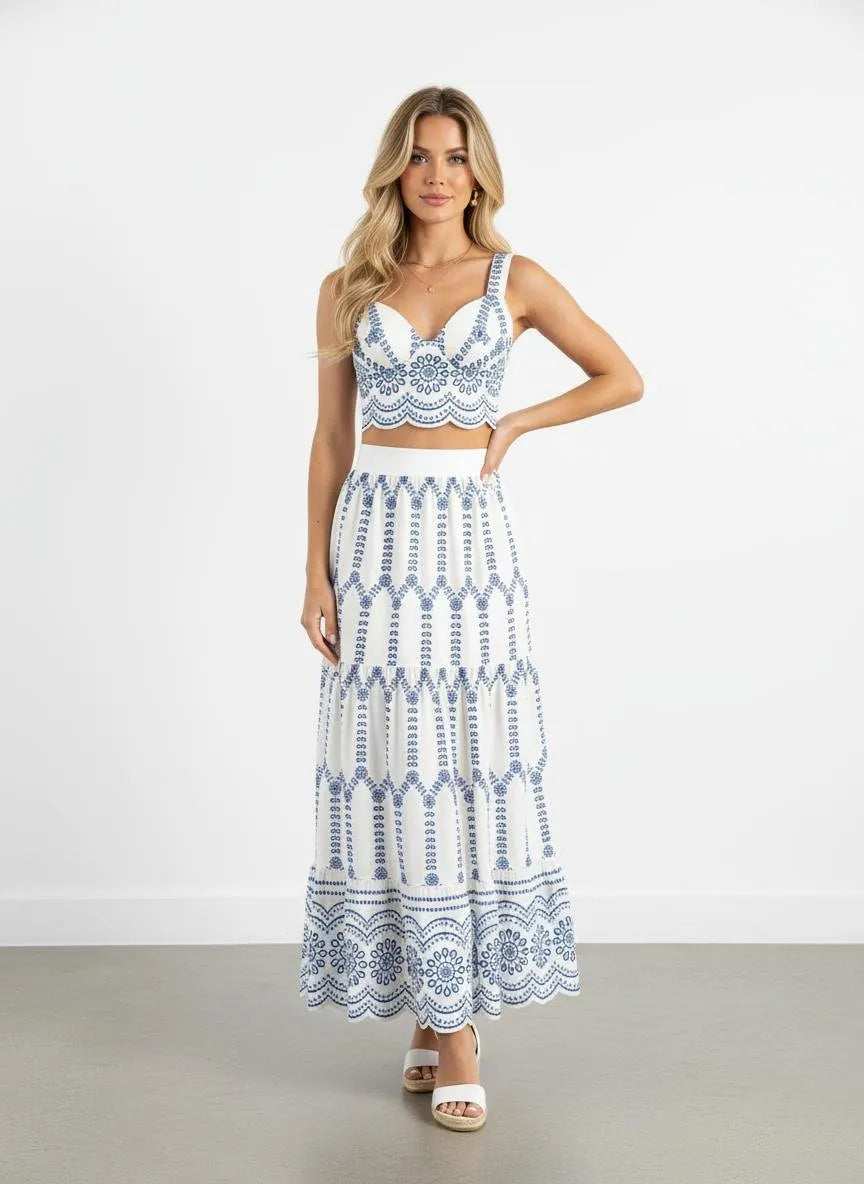 Miss | Rok & Top Set Dames Regular Fit - Katoenmix - Miss Madera MIS-7Z32GQ