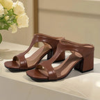 Miss | Sandalen Dames Blokhak T-strap - Synthetisch - Miss Madera MIS-B5FB1E