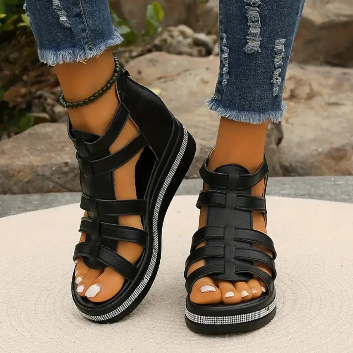 Miss | Sandalen Dames Casual Elegant - Kunstleer - Miss Madera MIS-8F6839