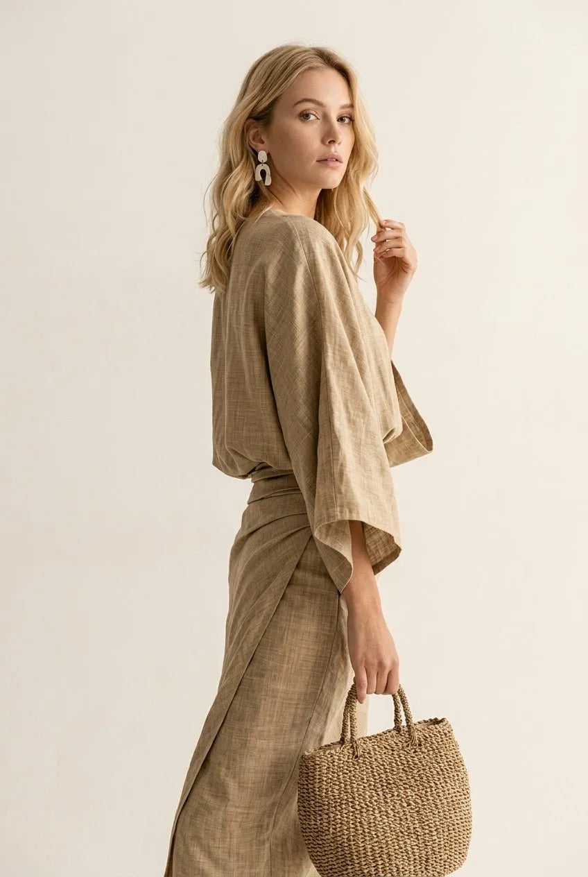 Miss | Set Dames Zomer Oversized - Linnenmix - Miss Madera MIS-20800A