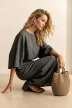 Miss | Set Dames Zomer Oversized - Linnenmix - Miss Madera MIS-20800A