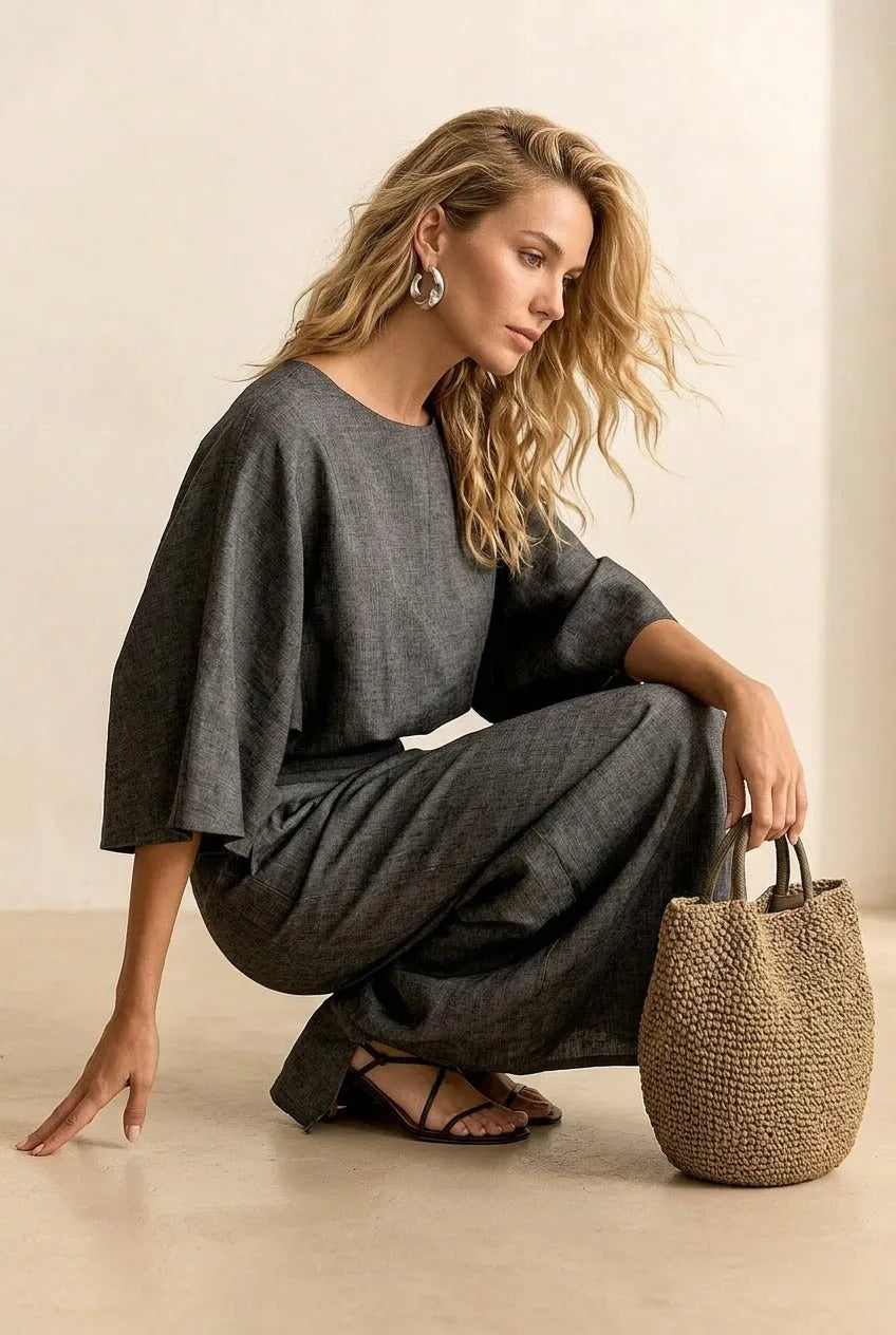 Miss | Set Dames Zomer Oversized - Linnenmix - Miss Madera MIS-20800A