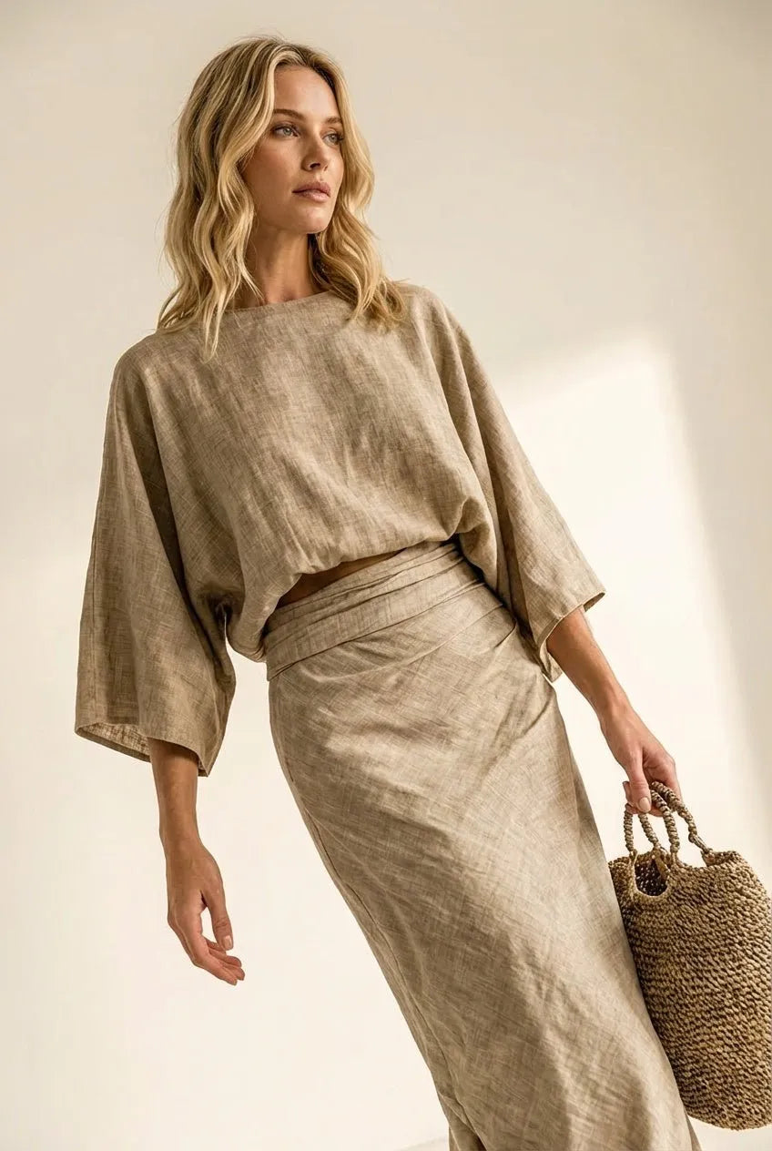 Miss | Set Dames Zomer Oversized - Linnenmix - Miss Madera MIS-20800A