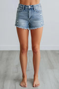 Miss | Shorts Dames Zomer High Waist Rafelzoom - Denim - Miss Madera MIS-Q9E9O9