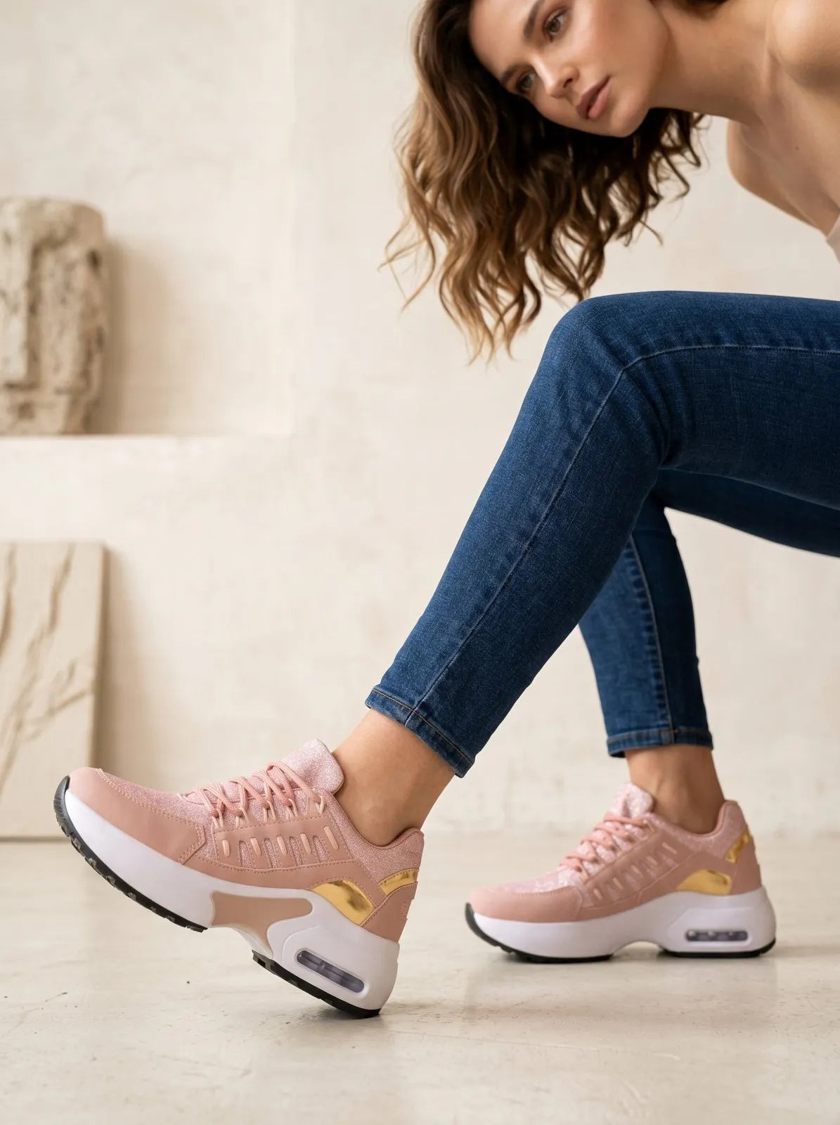 Miss | Sneakers Dames Casual Comfort - Leer - Miss Madera MIS-828860