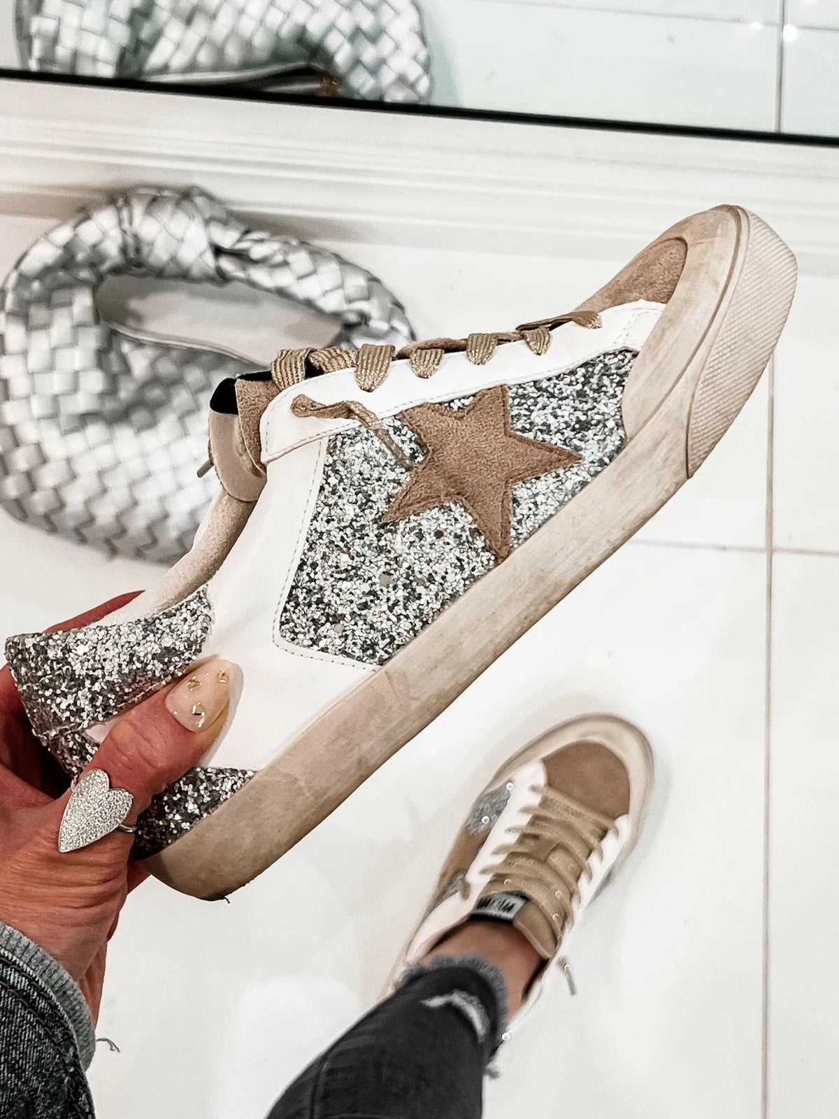 Miss | Sneakers Dames Casual Glitter - Synthetisch - Miss Madera MIS-VENCVF