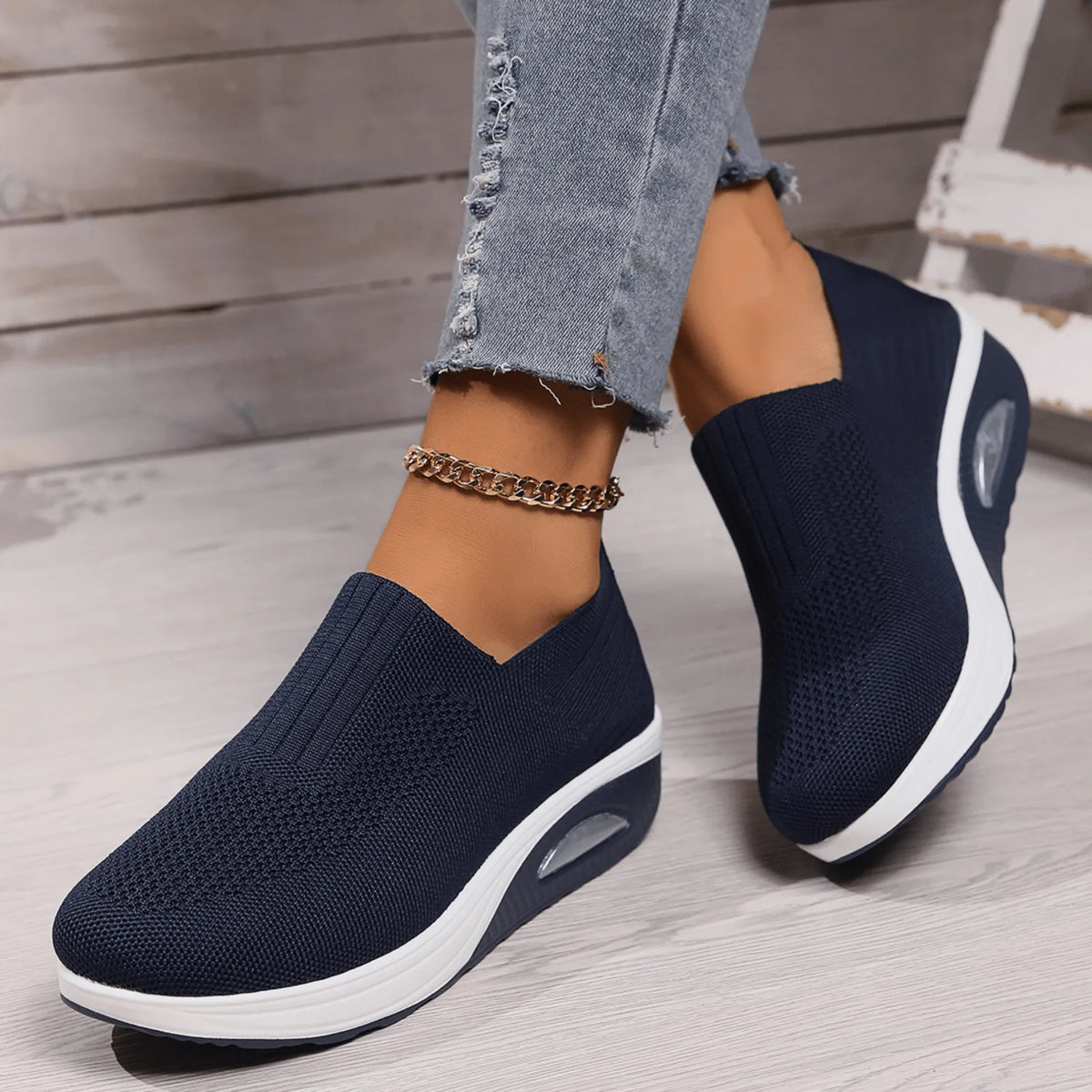 Miss | Sneakers Dames Comfort Instap - Canvas - Miss Madera MIS-6670C4