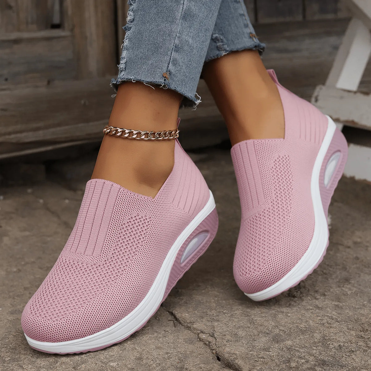 Miss | Sneakers Dames Comfort Instap - Canvas - Miss Madera MIS-9884B2