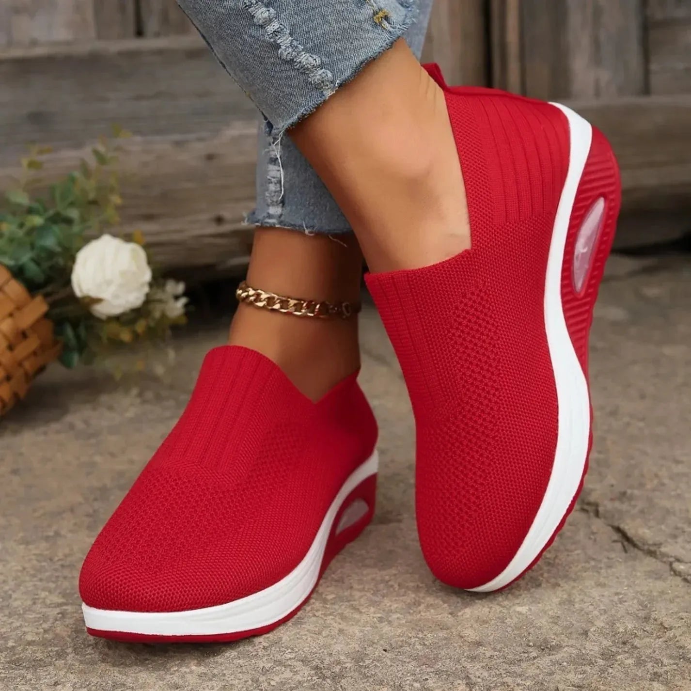 Miss | Sneakers Dames Comfort Instap - Canvas - Miss Madera MIS-AA117E