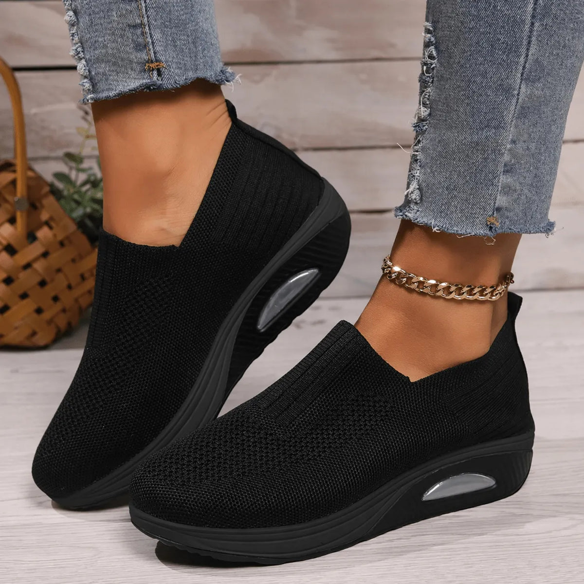 Miss | Sneakers Dames Comfort Instap - Canvas - Miss Madera MIS-7CCAB8