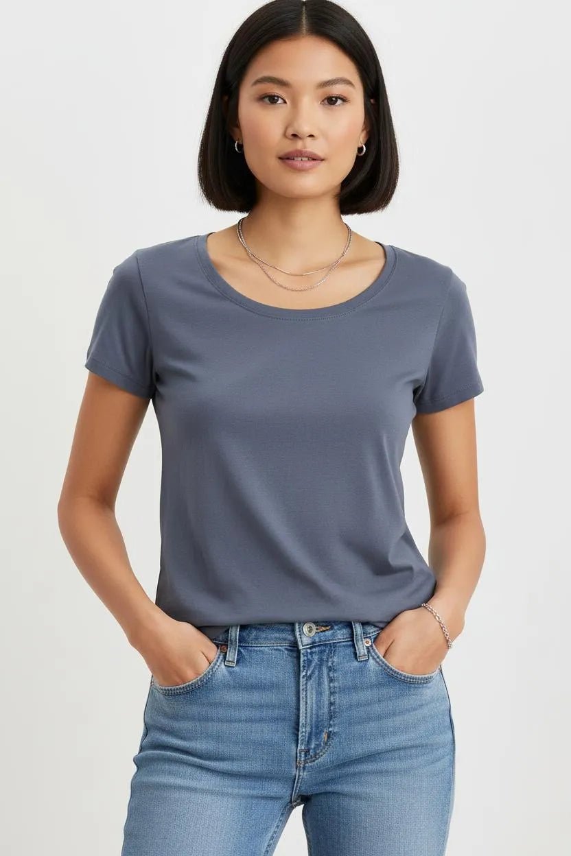 Miss | T-shirt Dames Casual - 100% biologisch katoen - Miss Madera MIS-3K8Q5T