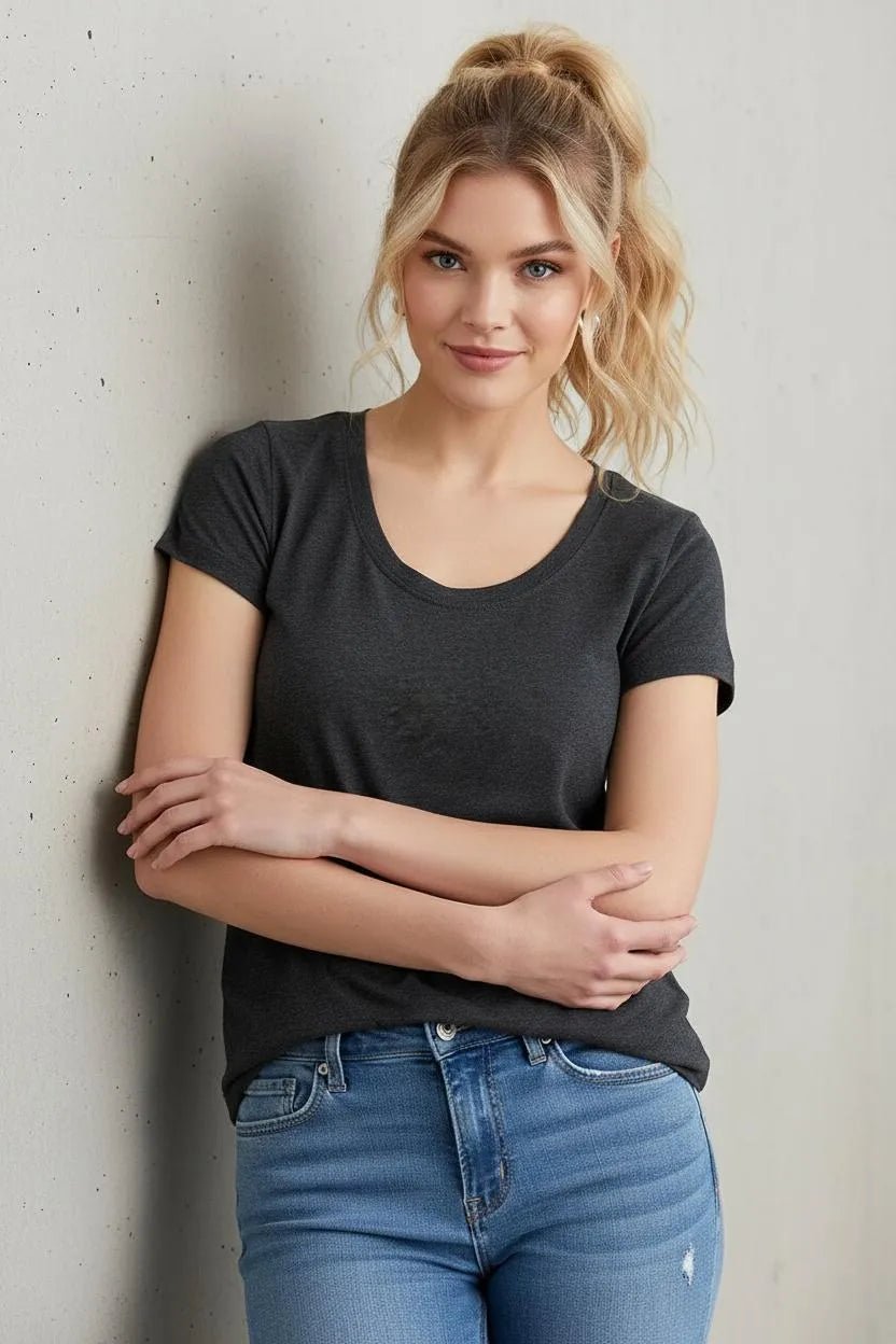 Miss | T-shirt Dames Casual - 100% biologisch katoen - Miss Madera MIS-YJBS5B