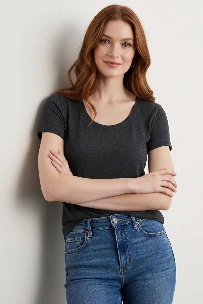 Miss | T-shirt Dames Casual - 100% biologisch katoen - Miss Madera MIS-PDY23G