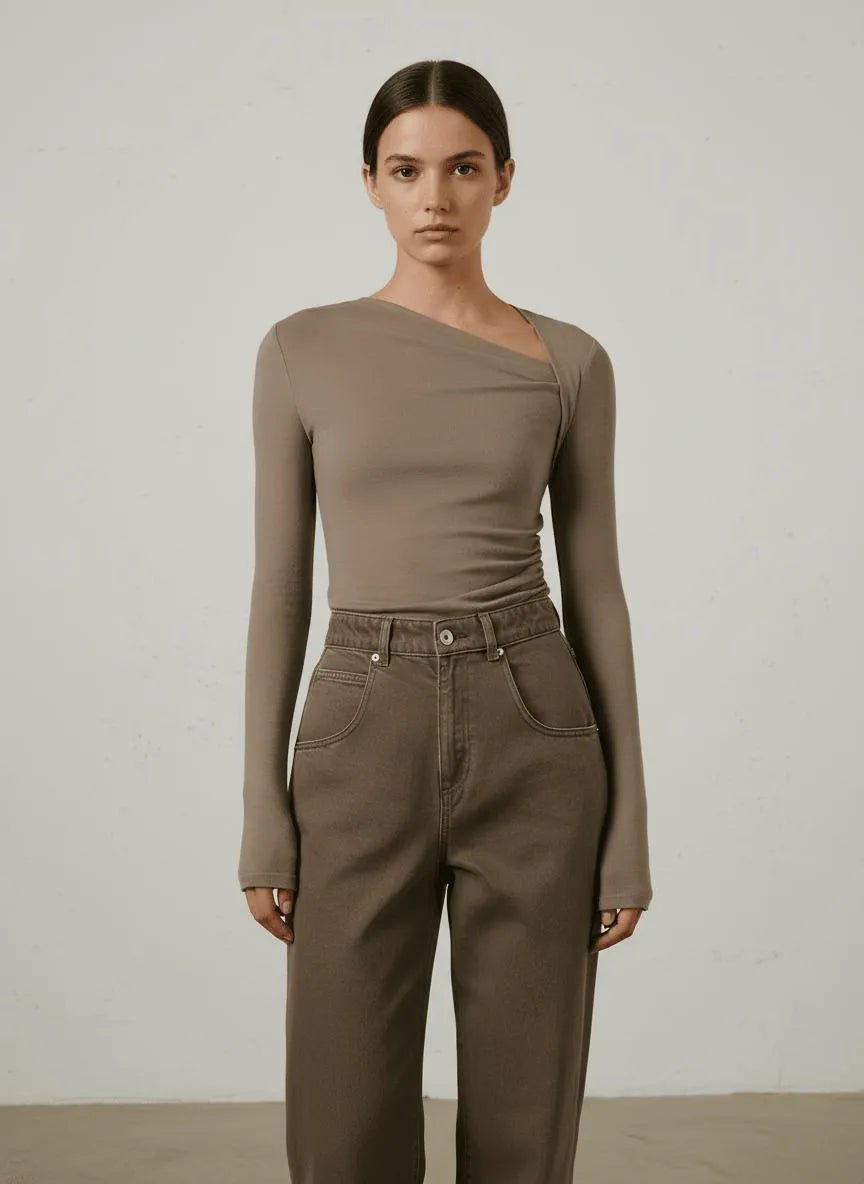Miss | Top Dames Casual - Viscose - Miss Madera MIS-ATCRLQ