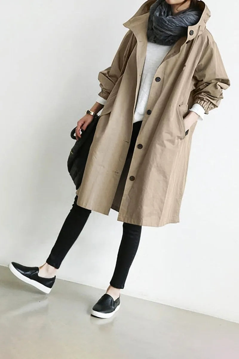 Miss | Trenchcoat Dames Casual Modern - Polyester - Miss Madera MIS-F6C407