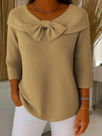 Miss | Trui Dames Strikdetail Relaxed Fit - Katoen - Miss Madera MIS-6891F4