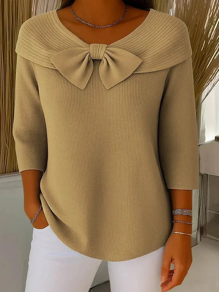 Miss | Trui Dames Strikdetail Relaxed Fit - Katoen - Miss Madera MIS-6891F4