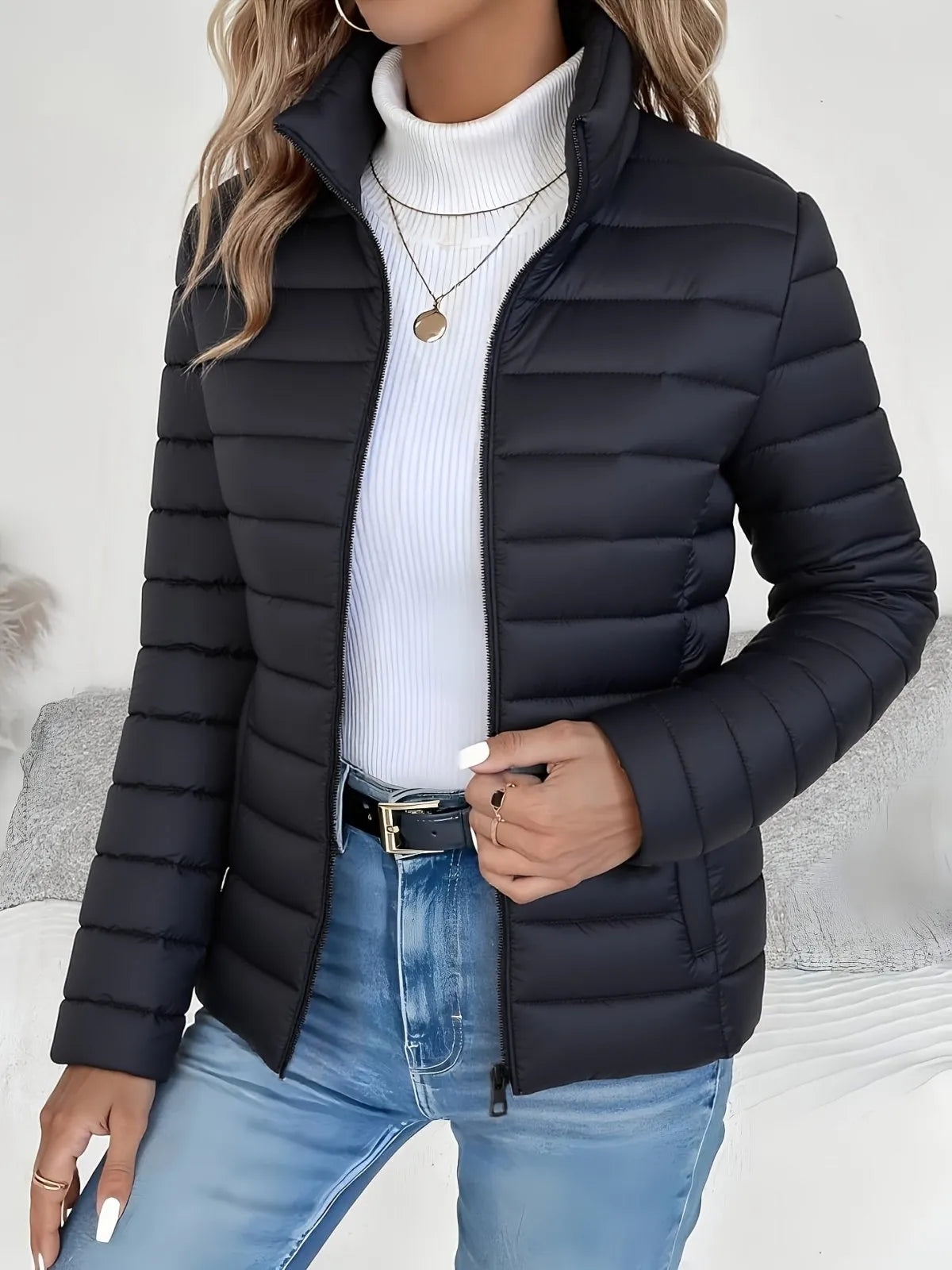 Miss | Tussenjas Dames Oversized Staande Kraag - Katoenmix - Miss Madera MIS-D69BC1