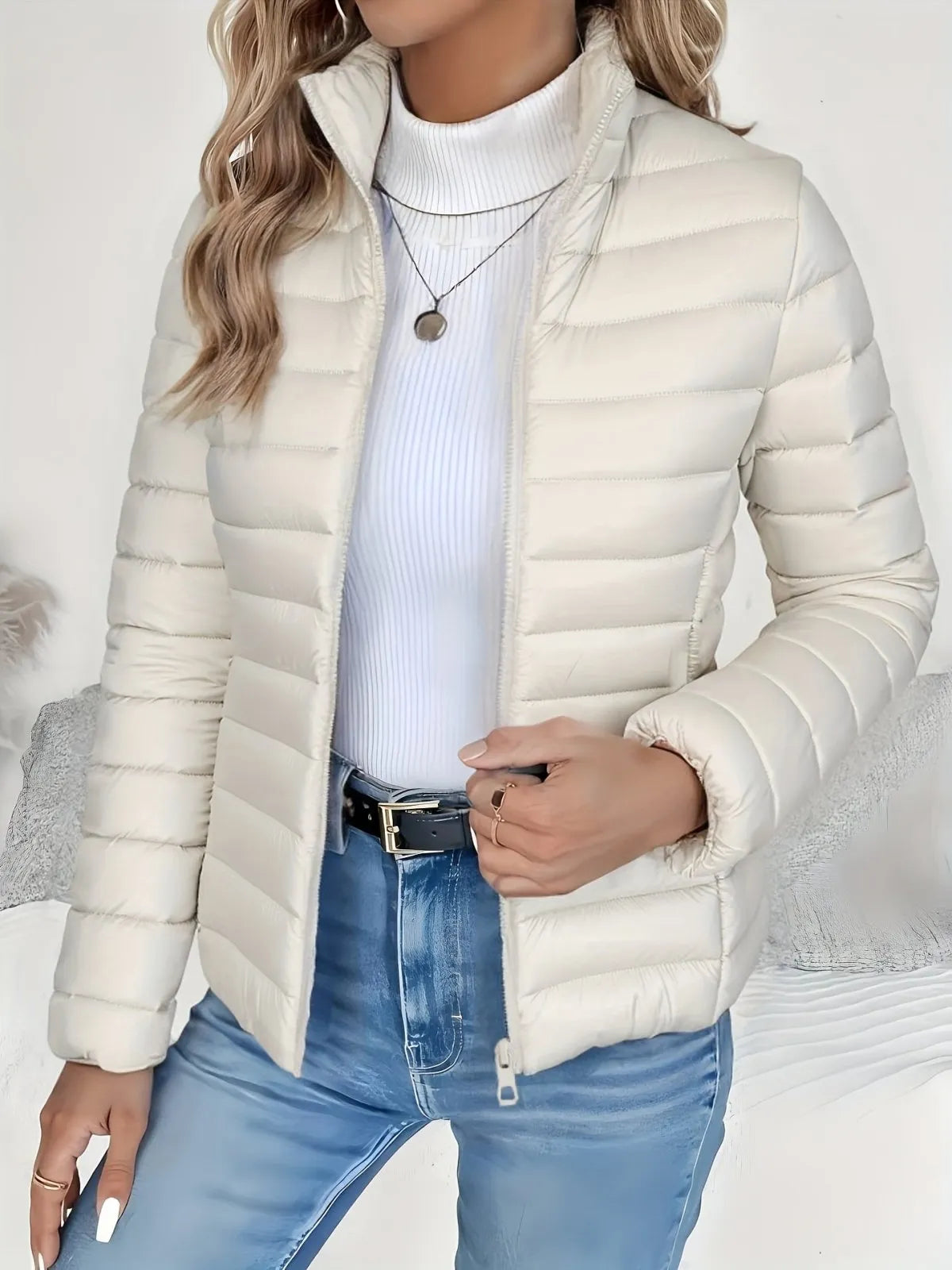 Miss | Tussenjas Dames Oversized Staande Kraag - Katoenmix - Miss Madera MIS-E18FAC