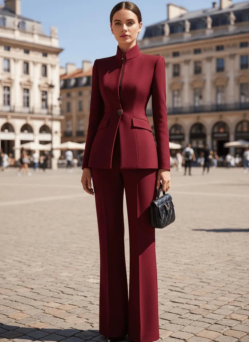 Miss | Tweedelig Pak (Blazer &amp; Pantalon) Dames Casual Elegant - Premium wolmix blend - Miss Madera MIS-11ILEV