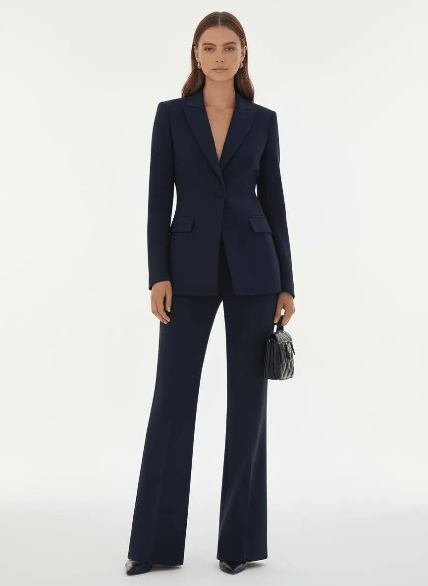 Miss | Tweedelig Pak (Blazer &amp; Pantalon) Dames Casual Elegant - Premium wolmix blend - Miss Madera MIS-53968Y