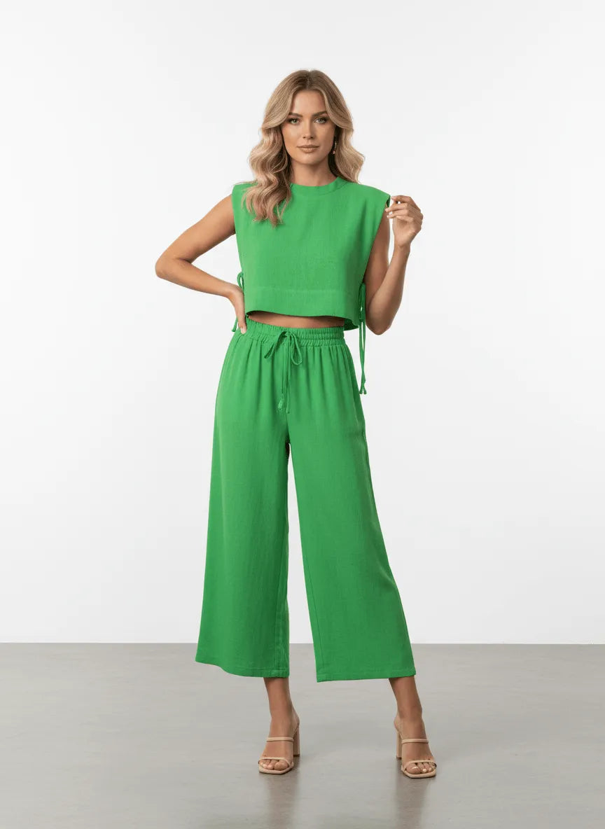 Miss | Tweedelige Set Dames Relaxed - Linnenmix - Miss Madera