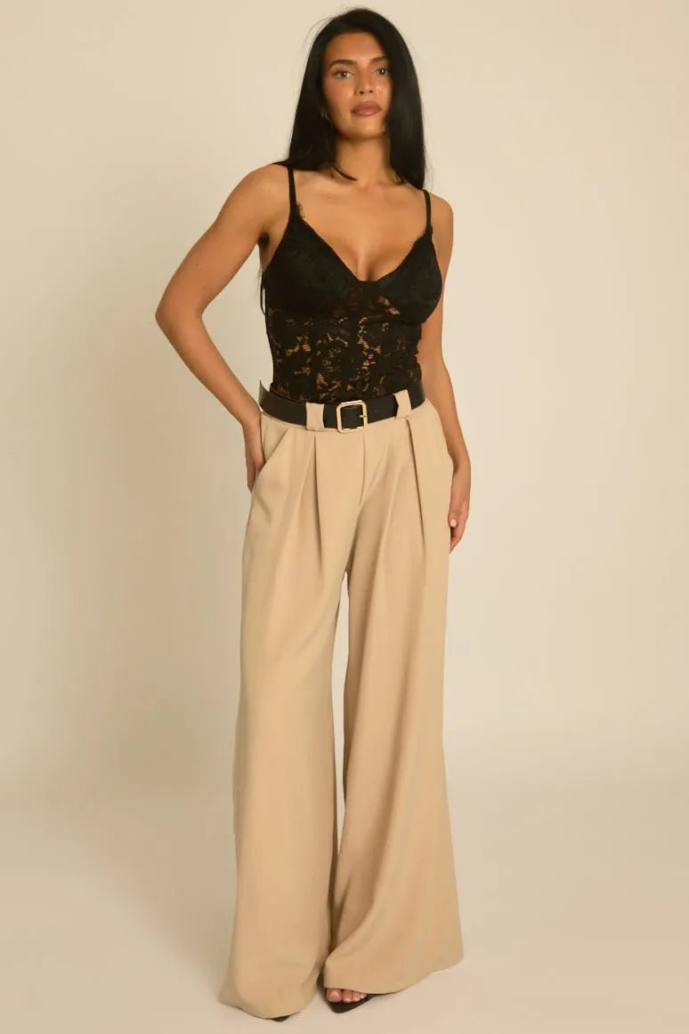 Miss | Wide Leg trouser Dames Casual Elegant - Kant en polyester - Miss Madera MIS-4B4562