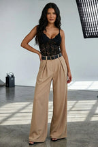 Miss | Wide Leg trouser Dames Casual Elegant - Kant en polyester - Miss Madera MIS-4B4562