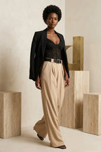 Miss | Wide Leg trouser Dames Casual Elegant - Kant en polyester - Miss Madera MIS-4B4562