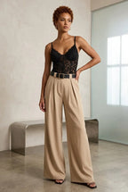 Miss | Wide Leg trouser Dames Casual Elegant - Kant en polyester - Miss Madera MIS-4B4562