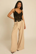 Miss | Wide Leg trouser Dames Casual Elegant - Kant en polyester - Miss Madera MIS-4B4562