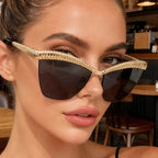 Zonnebril Dames Cat-Eye Medium Montuur Veerscharnieren - Miss Madera MIS-48807E