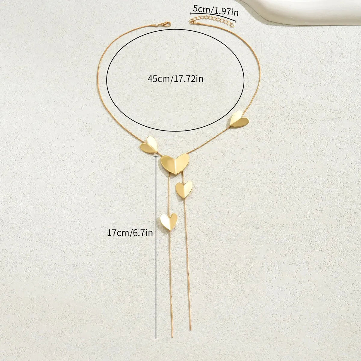 Miss | clavicula ketting - hartvormige elementen - Miss Madera MIS-663F05