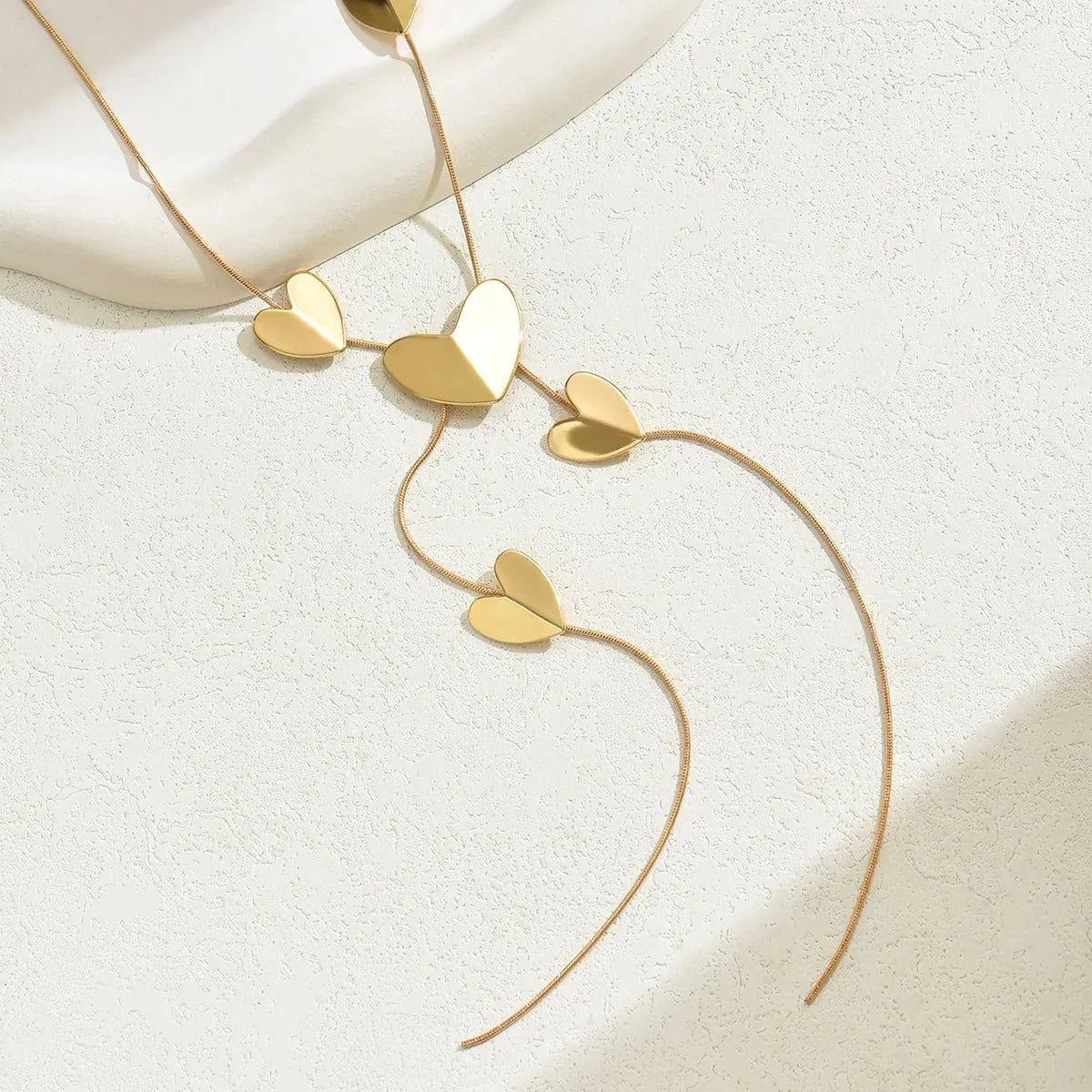 Miss | clavicula ketting - hartvormige elementen - Miss Madera MIS-663F05