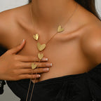 Miss | clavicula ketting - hartvormige elementen - Miss Madera MIS-663F05