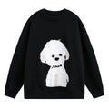 Miss | Gebreide Trui Dames Oversized Hondenmotief