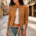 Jurk Dames Militaire Stijl Lange Mouw - Polyester