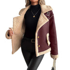 Jas Dames Teddy Fleece Voering Knoopsluiting Zijzakken